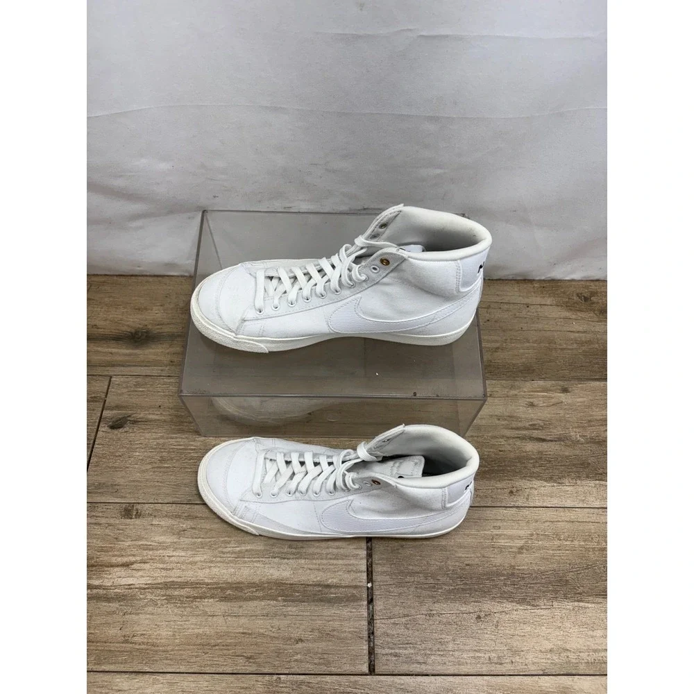 Nike Blazer Mid 77 Canvas White Casual High Top Sneakers Shoes US Women 9